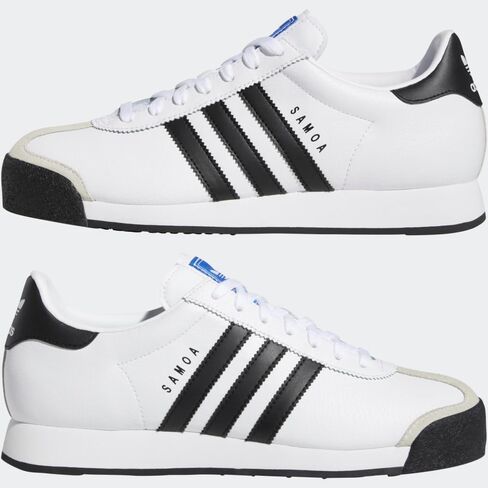 adidas Originals Men's Samoa Retro Sneaker Running Shoe, White/Black, 13 M US in Saudi Arabia