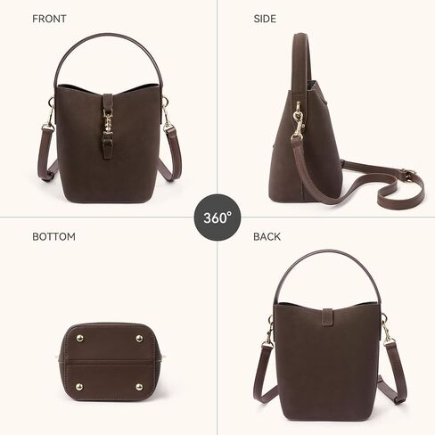 BOSTANTEN Small Bucket Bag for Women Trendy Vegan Leather Crossbody Bags Shoulder Purses Designer Ladies Handbags in Saudi Arabia