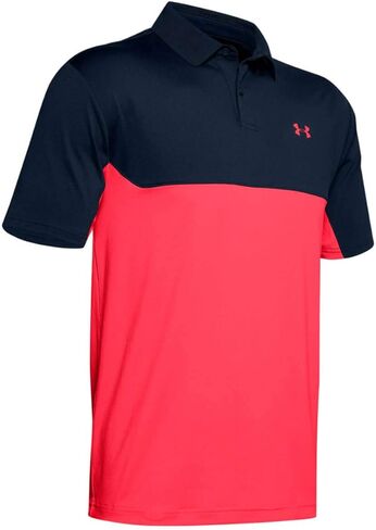 Under Armour Men's Performance Golf Polo 2.0 Colorblock , Academy Blue (409)/Beta , Medium in Saudi Arabia