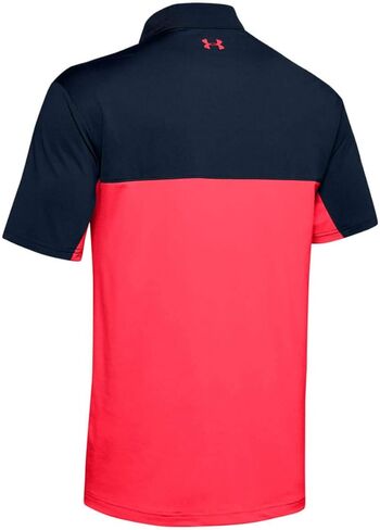 Under Armour Men's Performance Golf Polo 2.0 Colorblock , Academy Blue (409)/Beta , Medium in Saudi Arabia