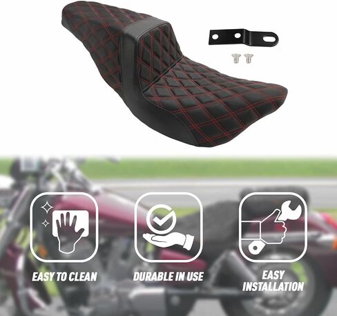 Artudatech Rider Passenger Seat Front Rear Cushion Red For Harley-Davidson Street Glide EFI FLHX 2008-2023, For Harley Road Glide Special FLTRXS 2015-2023 Road King Special FLHRXS 2017-2023 in Saudi Arabia