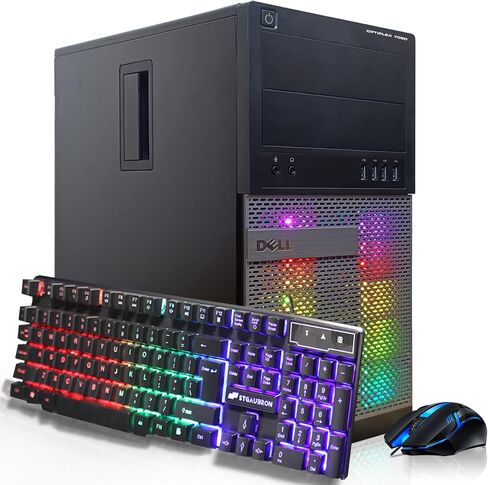 Dell Optiplex 7020 Gaming Desktop PC - Intel Core i7 4th Gen 3.4GHz, NVIDIA GeForce GT 1030 2GB, 16GB RAM, 512GB SSD, HDMI, DVI, VGA, New Keyboard, Mouse, Wi-Fi, Windows 10 Professional(Renewed) in Saudi Arabia