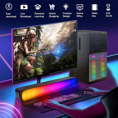 Dell Optiplex 7020 Gaming Desktop PC - Intel Core i7 4th Gen 3.4GHz, NVIDIA GeForce GT 1030 2GB, 16GB RAM, 512GB SSD, HDMI, DVI, VGA, New Keyboard, Mouse, Wi-Fi, Windows 10 Professional(Renewed) in Saudi Arabia