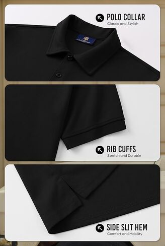 Men Embroidered Doberman Polo Button Plain Short Sleeve Casual Daily Polos Shirt (S-XXL) in Saudi Arabia