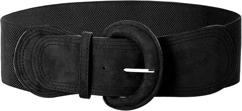 GRACE KARIN Women's Suede Elastic Belt Wide Stretchy Belt Vintage Chunky Buckle Belts S-XXL in Saudi Arabia