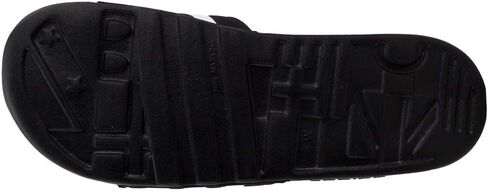 صندل Adissage Slides للسيدات من adidas، أسود/أسود/أبيض جري، 4 in Kuwait