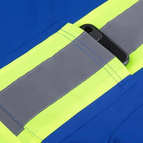 ProtectX High Visibility Short Sleeve Reflective Safety T-Shirt, Men's Heavy Duty Breathable Hi Vis Shirts, Class 2 Type R in Kuwait