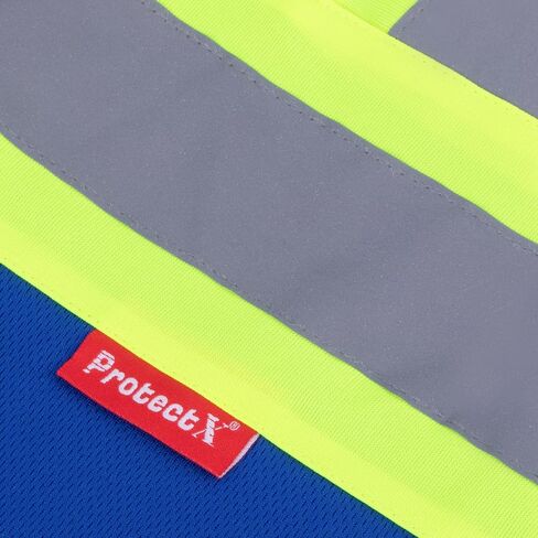 ProtectX High Visibility Short Sleeve Reflective Safety T-Shirt, Men's Heavy Duty Breathable Hi Vis Shirts, Class 2 Type R in Kuwait