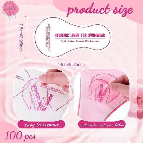 100 PCS واقي صحية Thong بطانات النساء واضحة اللباس الداخلي شرائط ملصقات حاول على ملصقات للسباحة بيكيني in Saudi Arabia