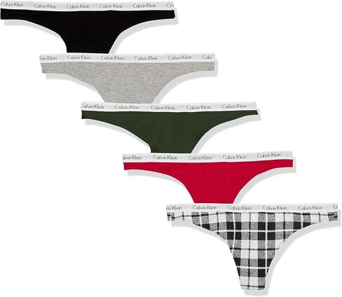 Calvin Klein Form Thong 5-Pack Berry Wild/Orange Parfait/Lounging Tiger Pale Orchid/Beechwood/B XS (Women's 2) in Saudi Arabia