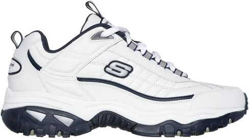 Skechers Men's Energy Afterburn Lace-Up White/Navy Blue Sneaker 11 W US in Saudi Arabia