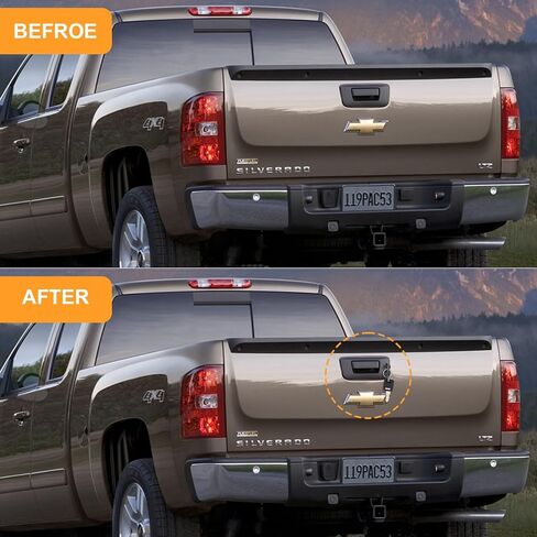 Yinlowa Locking Tailgate Handle 22755305 for 2008-2014 Chevrolet Chevy Silverado GMC Sierra 1500 2500 3500 Tailgate Latch Handle with Bezel & Lock Cylinder in Saudi Arabia