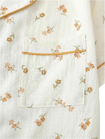 Remidoo Women's Striped Pj Set Short Sleeve 2 Piece Button Up Pajamas Sleepwear in Saudi Arabia