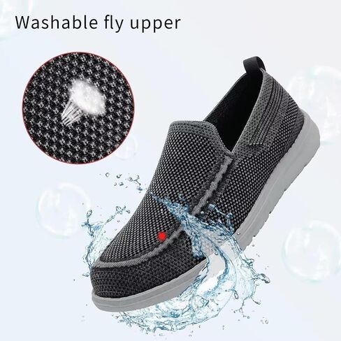 1TAZERO Mens Wide Width Slip On Shoes with Arch Support Insoles Men Lightweight Casual Loafer for Elderly & Wide Feet Plantar Fasciitis Walking Shoes in Saudi Arabia