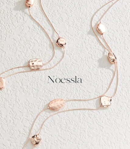 Noessla Long Gold Necklace for Women Long Beaded Chain Necklace Costume Jewelry Gifts for Women Trendy in Saudi Arabia