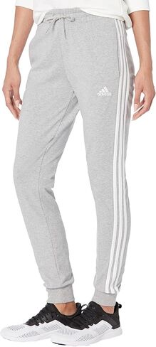 adidas Women's Essentials Single Jersey 3-Stripes Pants, Legend Ink/White, Medium/Petite in Saudi Arabia