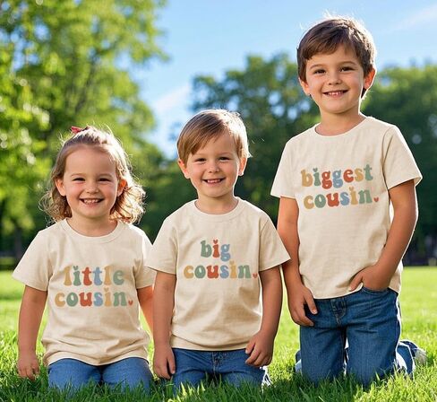 Cousin Shirt for Toddler Boys Girls Cool Biggest Big Little Cousin Shirt Summer Family Vacation Tees Gift 2-7T in Kuwait