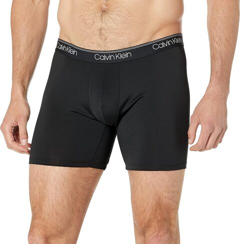 Calvin Klein Men's Microfiber Stretch 3-Pack Boxer Brief, Black, X-Large in Saudi Arabia