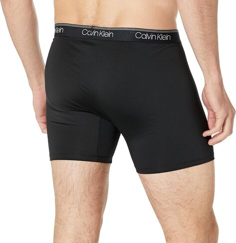 Calvin Klein Men's Microfiber Stretch 3-Pack Boxer Brief, Black, X-Large in Saudi Arabia
