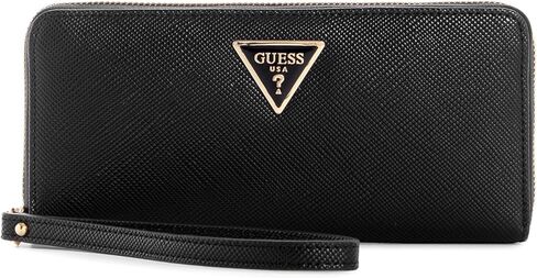 GUESS Laurel Large Zip Around Wallet Black One Size in Saudi Arabia