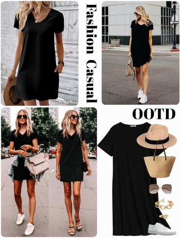 Ekouaer Cotton Lightgowns for Women Short Sleeve Womens Lightgown v Deck Sleep Dorts for Women Soft Sleepwear S-XXXL in Saudi Arabia