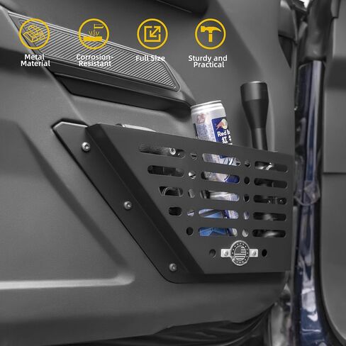 Bronco Front Door Pockets, Metal Front Door Storage Box for 2021-2024 2/4 Ford Bronco, 2 PCS Door Side Insert Organizer Box Molle Panels Interior Expansion Accessories in Saudi Arabia