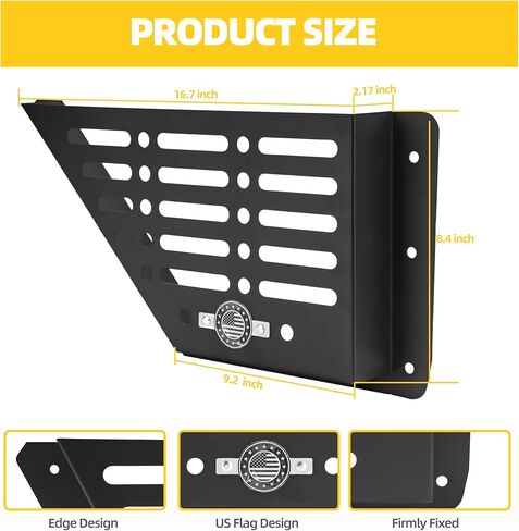 Bronco Front Door Pockets, Metal Front Door Storage Box for 2021-2024 2/4 Ford Bronco, 2 PCS Door Side Insert Organizer Box Molle Panels Interior Expansion Accessories in Saudi Arabia