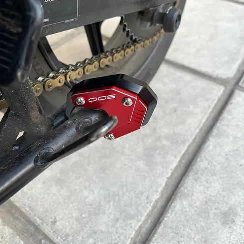 CNC Motorcycle Kickstand Pad Foot Side Stand Extension Support Plate Compatible With Ninja 500 2025 2024 Ninja500 Ninja 500SE Z500 SE Eliminator 500 2025 (Red) in Saudi Arabia