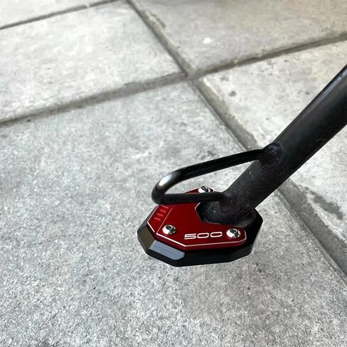 CNC Motorcycle Kickstand Pad Foot Side Stand Extension Support Plate Compatible With Ninja 500 2025 2024 Ninja500 Ninja 500SE Z500 SE Eliminator 500 2025 (Red) in Saudi Arabia