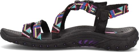 Skechers Women's Reggae-Native VIBEZ Sport Sandal, Black Multi, 10 in Saudi Arabia