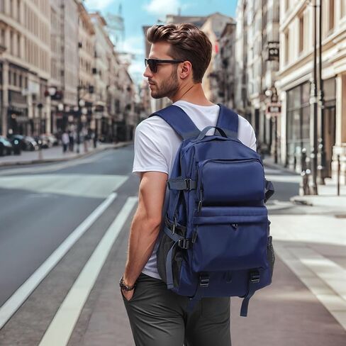 17 Inch Laptop Backpack for Men Women, 28L Carry-On Bag Water-Resistant Airplane Casual Backpack, Travel Work Business Bag, Green in Saudi Arabia