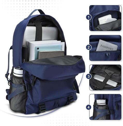 17 Inch Laptop Backpack for Men Women, 28L Carry-On Bag Water-Resistant Airplane Casual Backpack, Travel Work Business Bag, Green in Saudi Arabia