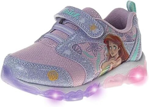 Disney Girls Moana Light Up Laceless Running Shoes (Toddler/Little Girl) in Saudi Arabia