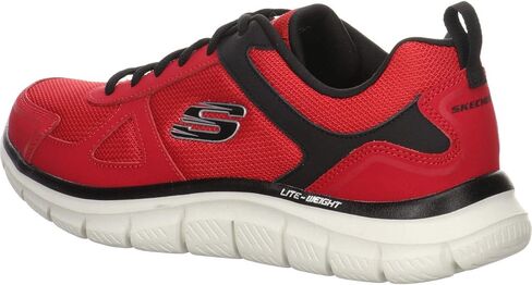 Skechers Men's Track Scloric Oxford, Black/red, 14 2E US in Saudi Arabia