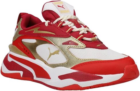PUMA Kids Girls Rs-Fast Glitz Running Sneakers Shoes - Gold,Red,White in Saudi Arabia