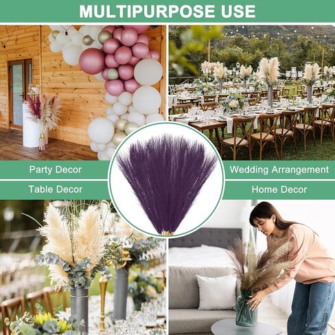 20-Pack Faux Pampas Grass 21.7 Inch/55cm Small Fake Fluffy Pampas Grass Decor Pampas Grass Branches Vase Filler for Home/Wedding/Vase/Office/Party [Yellow Gradient] in Saudi Arabia