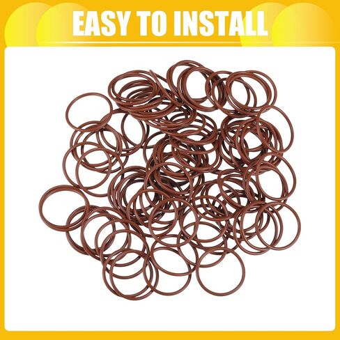 O Ring Seal Gasket,15mm ID x 2mm CS for Cars Trucks SUVs Trailers Orings Seal Washer Replacement Automotive Faucet Repair Brown, 100 Pcs in Kuwait
