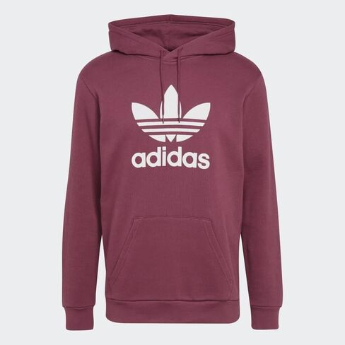 adidas Originals Men's Adicolor Classics Trefoil Hoodie, Victory Crimson/White, X-Large in Saudi Arabia