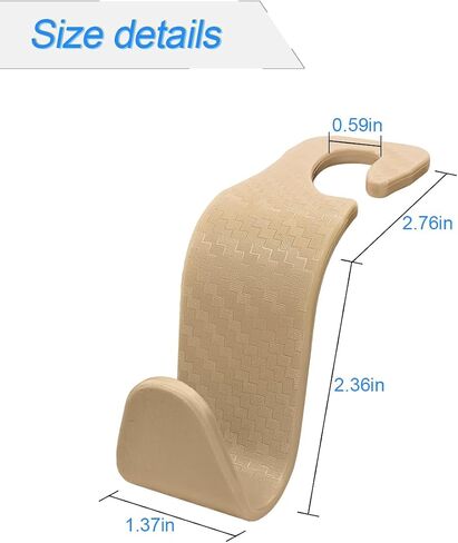 Car Seat Headrest Hook, 4 Pack Auto Seat Hanger Storage Organizer for Purse Handbag Coats Grocery Bags, Car Interior Accessories, Universal Vehicle Backseat Plastic Hanging Hook (Black2) in Saudi Arabia
