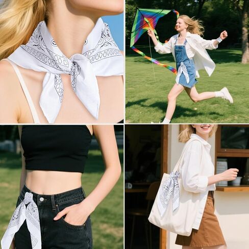 48 حزمة Bandanas للنساء الرجال رعاة البقر باندانا منديل رئيس مجلس الرأس القناع الجزء الأكبر لأزياء الحفلات in Kuwait