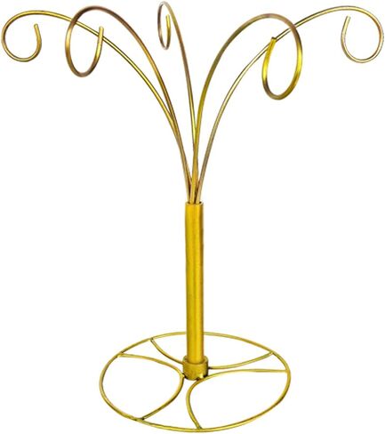 12 Inch Ornament Display Stand Holder Iron Hanger Hook Tabletop Decoration For Christmas Halloween Decor Glass Balls Crystal Witch Small Craft Items. (Gold) in Saudi Arabia