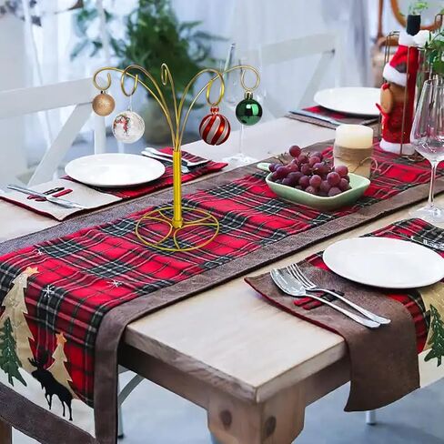 12 Inch Ornament Display Stand Holder Iron Hanger Hook Tabletop Decoration For Christmas Halloween Decor Glass Balls Crystal Witch Small Craft Items. (Gold) in Saudi Arabia