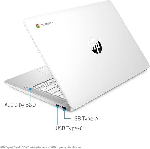 HP Chromebook 14-inch HD Laptop, Intel Celeron N4000, 4 GB RAM, 32 GB eMMC, Chrome (14a-na0070nr, Forest Teal) in Saudi Arabia