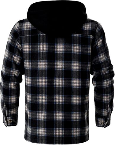 تانبريدج للرجال القطن منقوش من القمصان السترة الكاملة zip fleece flannel sherpa المبطنة هوديز ثقيلة الوزن سترة للرجال in Kuwait