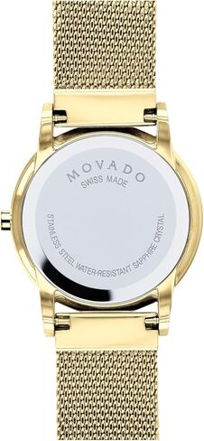 Movado Museum Classic Women Watch - حركة الكوارتز السويسرية ، سوار شبكة من الفولاذ المقاوم للصدأ - 3 أجهزة الصراف الآلي مقاومة للماء - ساعة أزياء فاخرة لها - 28mm in Saudi Arabia