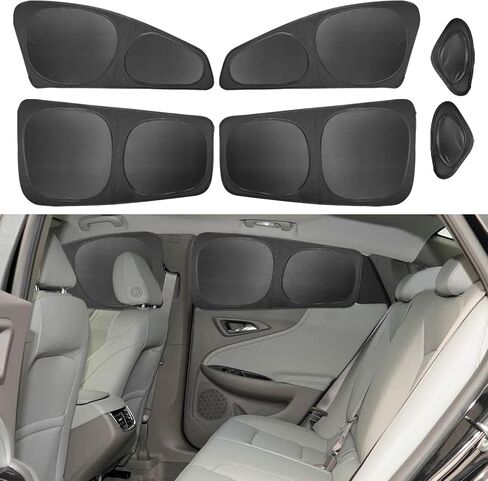 Compatible with Windshield Sun Shade Covers for Chevy Trax 2013-2022,Side Rear Window Sunshades Keep Vehicle Cool,100% UV Blockout Suitable for Camping,Privacy Protection,Sleeping(4PCS) in Saudi Arabia