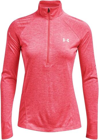 Under Armour Women's Tech Twist ½ Zip Long-Sleeve Pullover , Cerise (653)/Metallic Silver , X-Large in Saudi Arabia