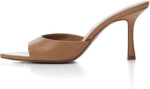 High Heel Mules for Women Slip On Open Pointed Toe Classy Patent Leather Stiletto Pumps Formal Slingback Mule Sandals Dress Walking Shoes in Kuwait