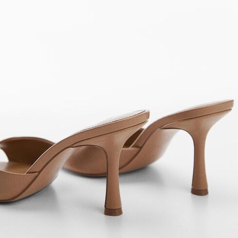 High Heel Mules for Women Slip On Open Pointed Toe Classy Patent Leather Stiletto Pumps Formal Slingback Mule Sandals Dress Walking Shoes in Kuwait
