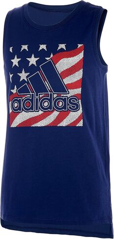 adidas girls Muscle Tank Top T Shirt, Black, 4-8 Years US in Saudi Arabia